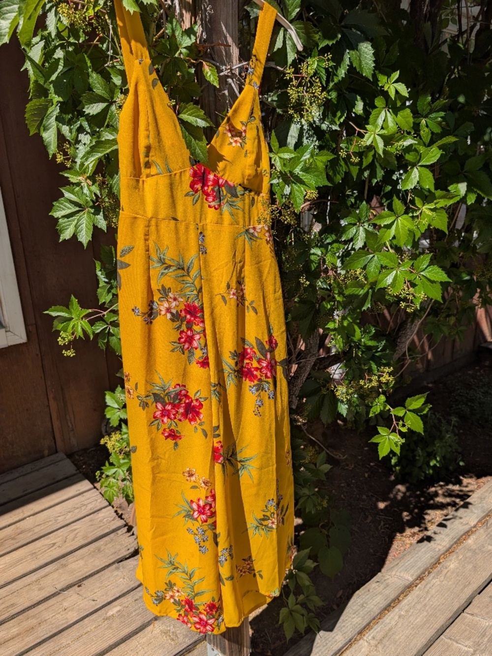 Tropical Floral Yellow Vacation Tank Romper